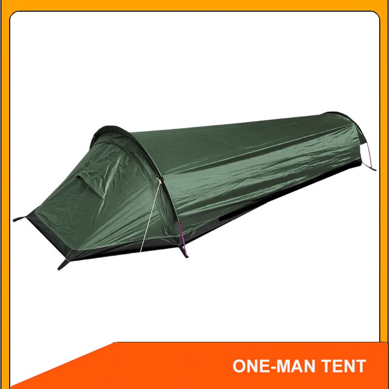 Cheap Goat Tents Outdoor Ultralight One man Tent For Tourism Cycling Camping Tents Backpacking Waterproof Sleeping Bag Car Travel Equipment